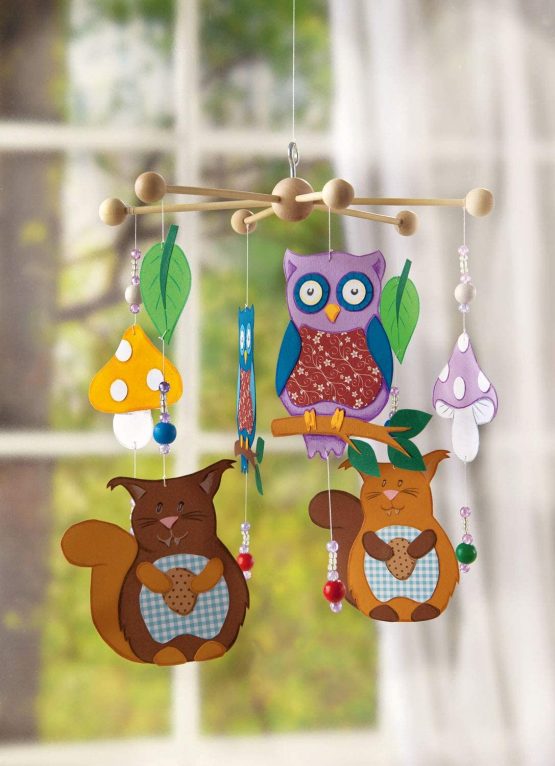 Folia 2280 Wooden Star with 6 arms to Clip Together with Metal Hooks for Hanging, Diameter Approx. 22 cm, Ideal for DIY mobiles, Wood - Image 4
