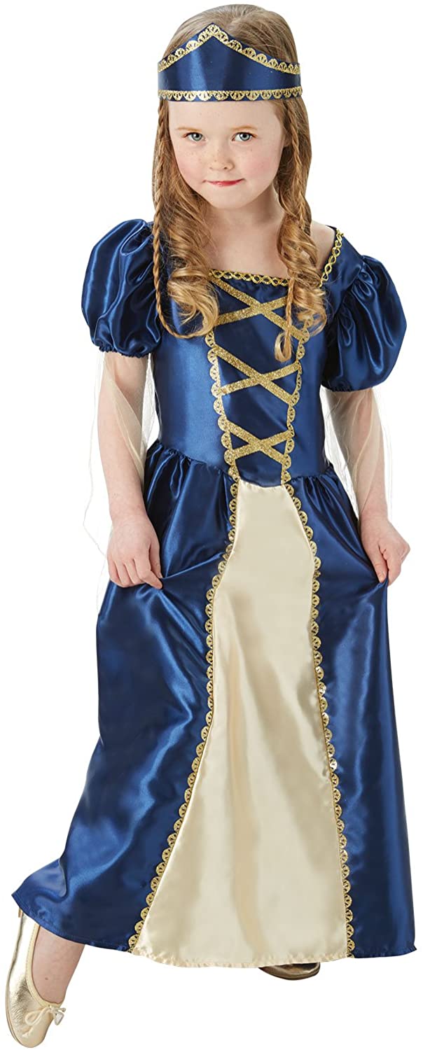 Rubies 620503 9-10 Official Renaissance Princess Costume, Girls', X-Large Halloween, Blue, 9-10 Years