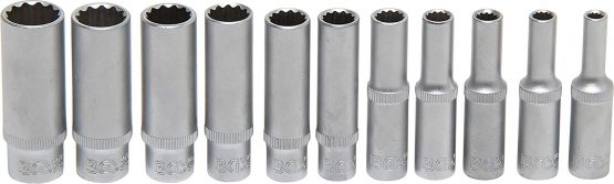 BGS 5251 | Socket Set, 12-point, deep | 6.3 mm (1/4") Drive | 4 - 13 mm | 11 pcs. - Image 2