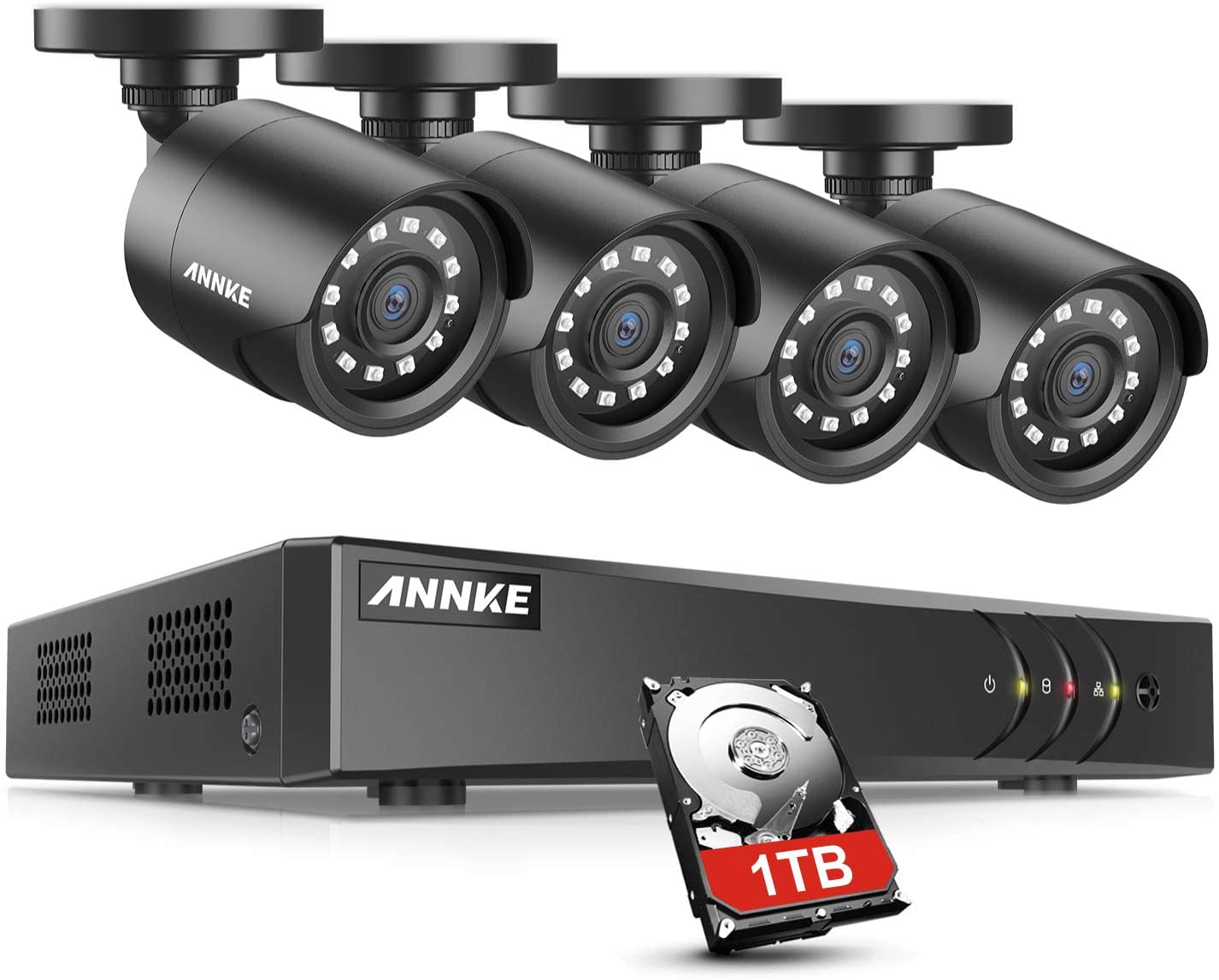 ANNKE E200 8 Channel Outdoor CCTV Camera System, 5MP H.265+ DVR with ...