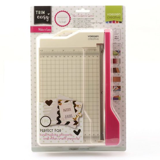Vaessen Creative Guillotine Paper Cutter, White/Pink, 6 x 8.5 inches - Image 2