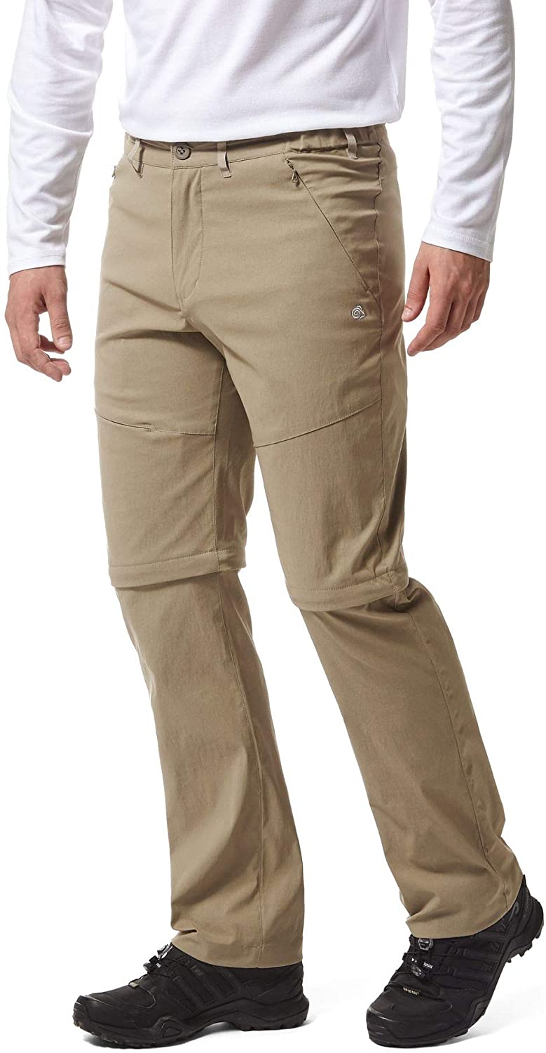 Craghoppers Kiwi PRO II Convertible Mens Trousers - Pebble - 40 - Regular, 40W - Image 2