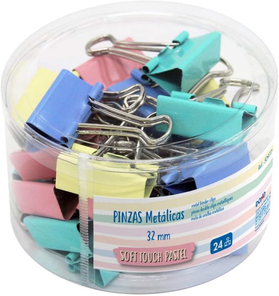 32 mm Pastel Coloured Metal Tongs Jar (24)