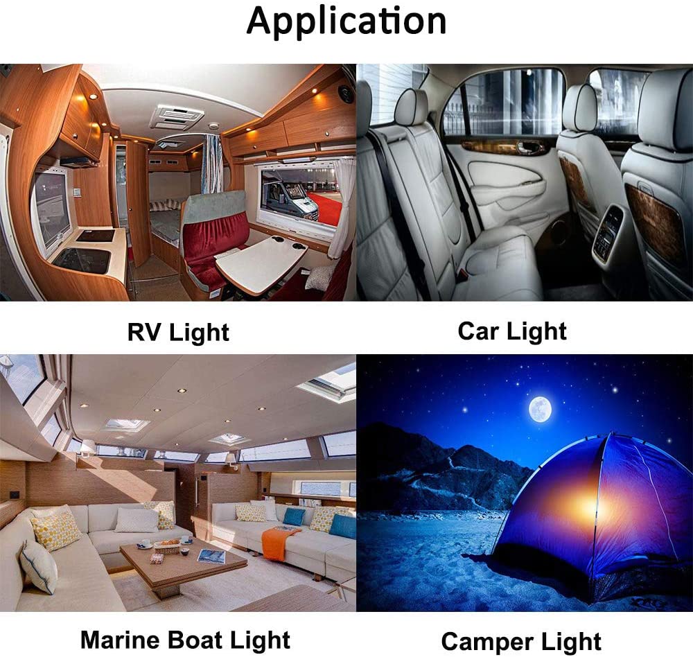 Bonlux 6W A60 E27 LED Light Bulbs AC/DC 12-24V Non-Dimmable Edison Screw LED Filament Bulb Warm White 2700K Vintage Bulb 360 Degree for RV Camper Marine Yacht Lorry (2-Pack) - Image 3