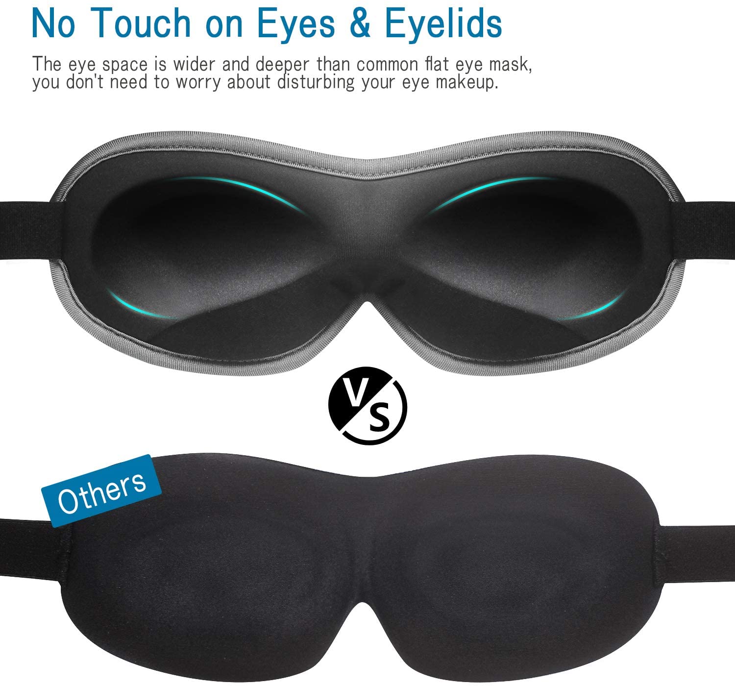 Mavogel Sleep Mask for Men Women, 3D Contoured Eye Mask for Sleeping