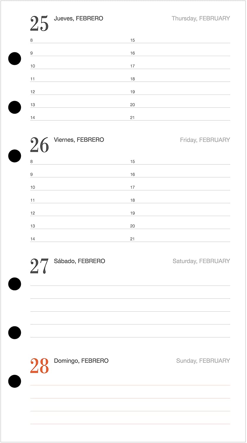 Miquelrius 24049 - Agenda 2020 Refill Year Integral, Week View Horizontal (155 x 213 mm), Tabletop, Catalan