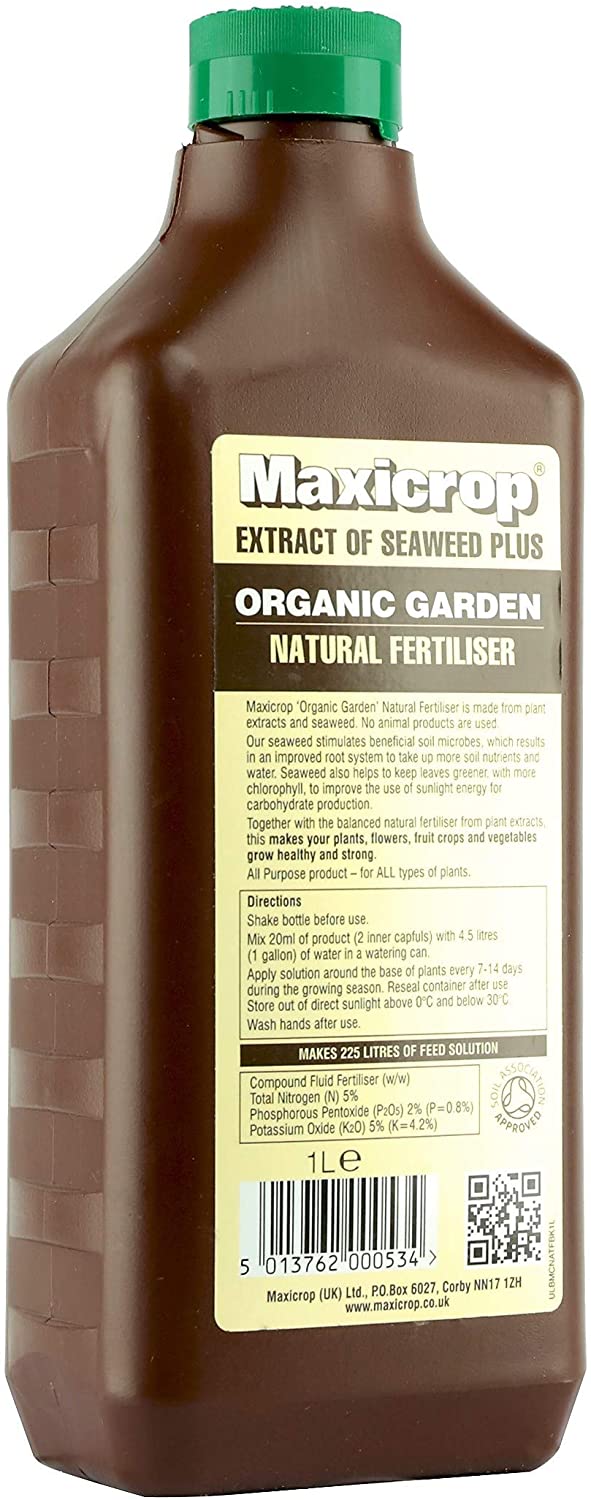 Maxicrop XNATF61L All Purpose Organic Garden Natural Fertiliser, 1L, All Purpose Organic Fertiliser, with Seaweed Extract - Image 3