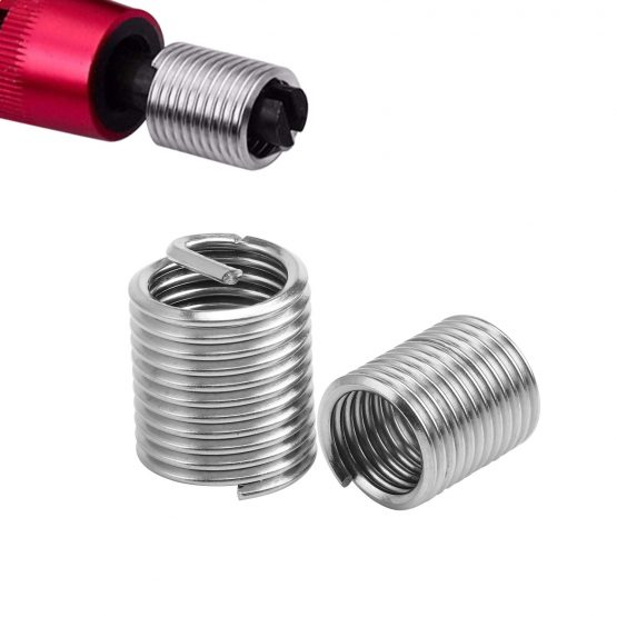 WiMas 105Pcs Helicoil Type Thread Inserts, Stainless Steel Wire Thread Inserts Assortment Kit M3 M4 M5 M6 M8 M10 M12 - Image 3