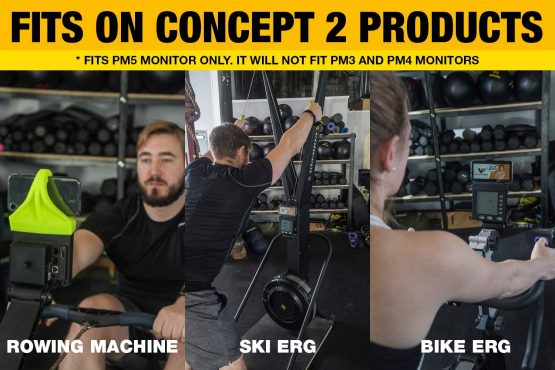 Phone Holder Made for PM5 Monitors of Rowing Machine, SkiErg and BikeErg - Silicone Fitness Products - Image 2