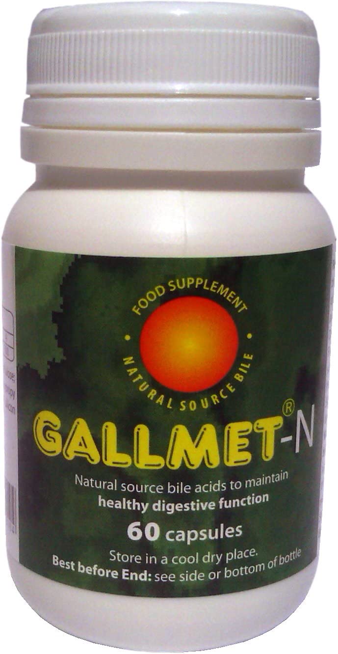 GALLMET Natural 60 Ox Bile 125mg Bile Salt Naturally Support After Gallstones Gallbladder Digestive Problems Fat Digestion - Image 2