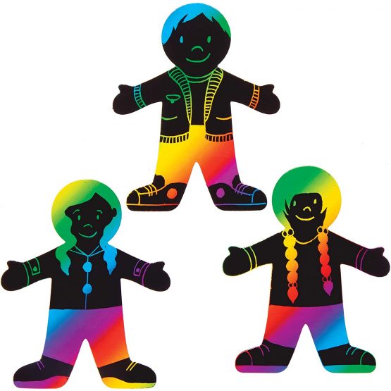 Baker Ross Person Scratch Art Magnets — Ideal for Kids' Arts and Crafts, Educational Toys, Gifts, Keepsakes and More (10 Pack),AT391 - Image 3