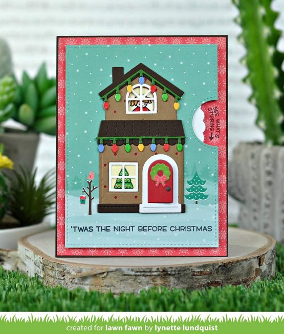 Lawn Fawn Build-a-House Christmas Add-on Dies