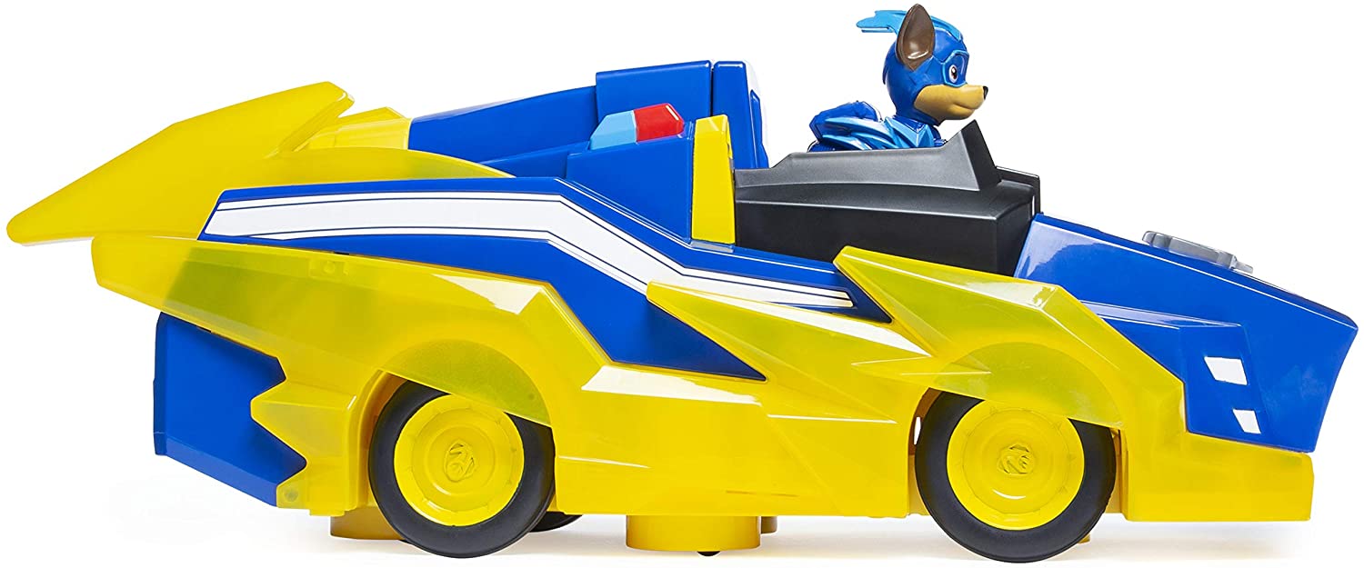 PAW Patrol Mighty Pups Charged Up Chase Transforming Deluxe Vehicle with Lights and Sounds, Multicoloured, 135 mm x 406 mm x 305 mm - Image 4
