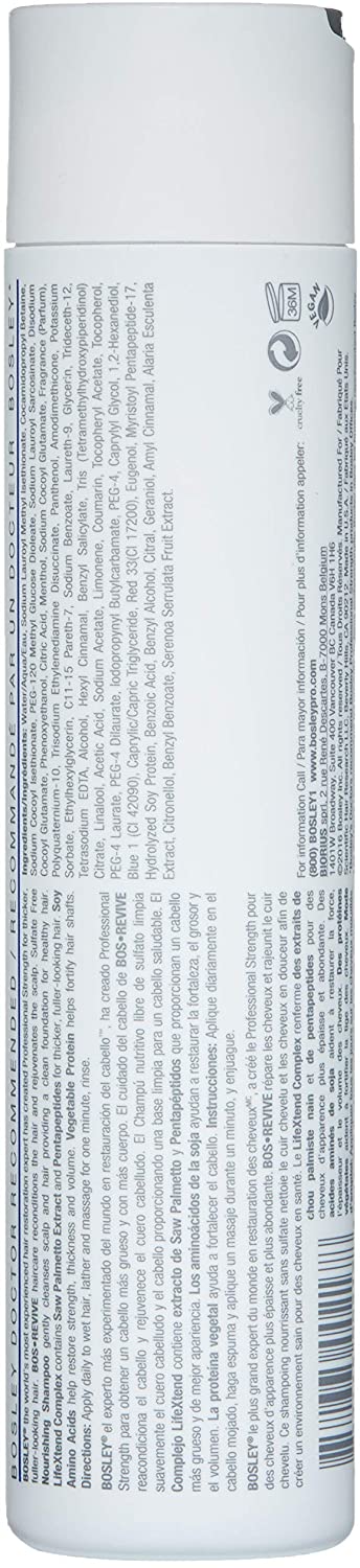 BosleyMD BosRevive Nourishing Shampoo, Thickening Cleanser for Visibly Thinning Non Color-Treated Hair, With Saw Palmetto - Image 2