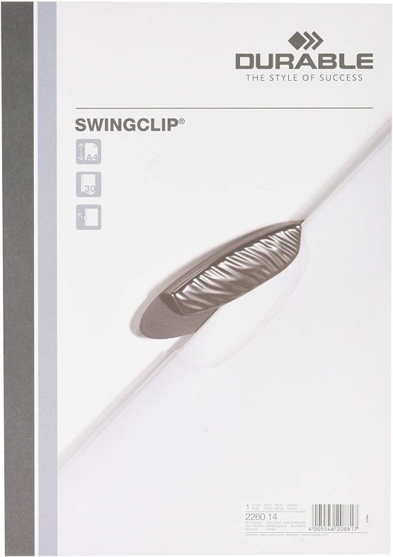 Durable 2260/14 Swingclip File for 1-30 Sheets A4 - Light Blue (Single) - Image 2
