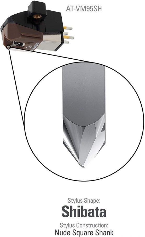 Audio-Technica AT-VM95SH Dual Moving Magnet Cartridge with Shibata Nude Stylus - Image 3