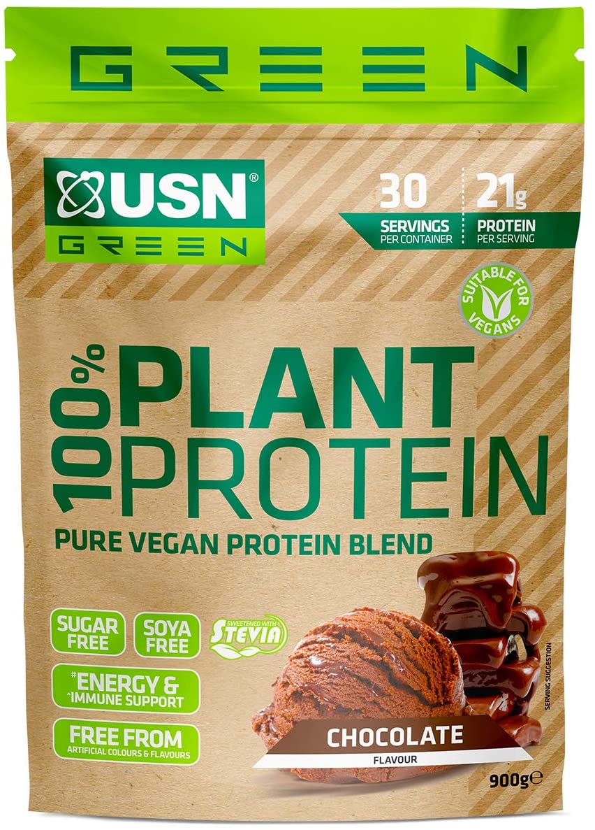 USN 100 Percent Pure Plant Protein Chocolate 100 Vegan Whey Protein