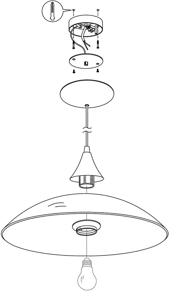 EGLO Pendular Light, Metal, E27, White - Image 4