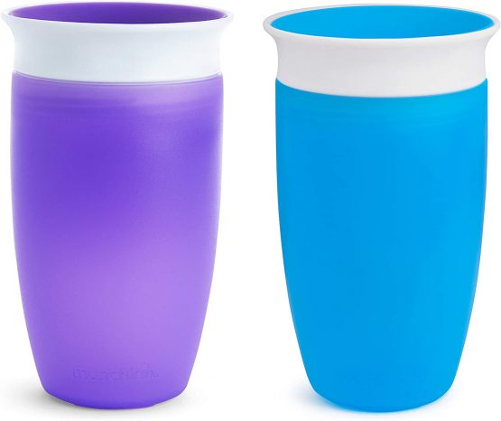 Munchkin Miracle 360 Sippy Cup, Purple/Blue, 10 oz/296 ml, Pack of 2