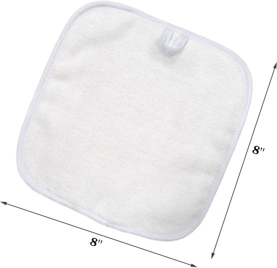 Polyte Premium Hypoallergenic Chemical Free Microfibre Makeup Remover and Facial Cleansing Cloth 6 Pack (20x20 cm, Pink/White) - Image 2