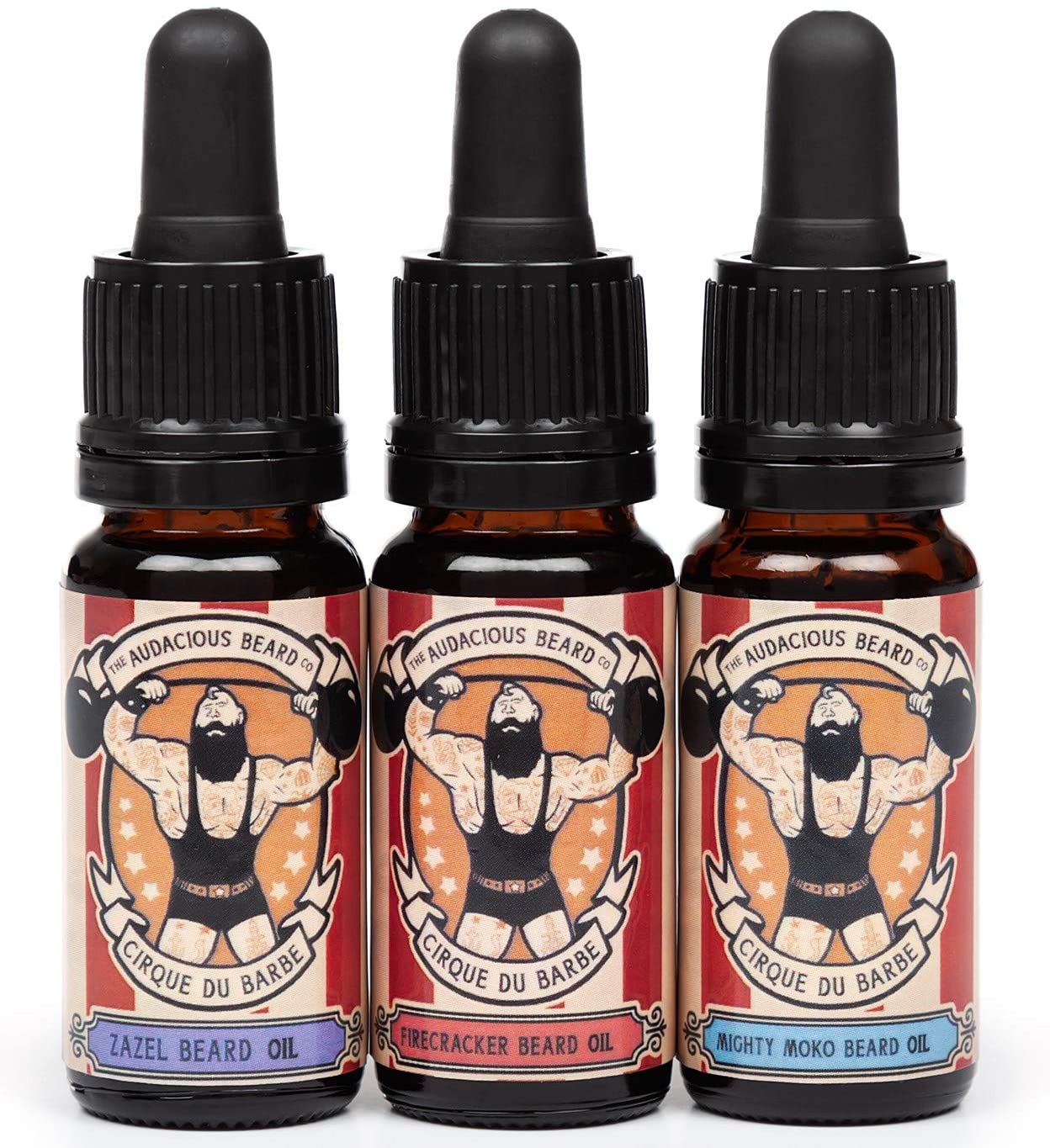 Cirque du Barbe Beard Oil Range - The Audacious Beard Co, 10 ml (Pack of 3)