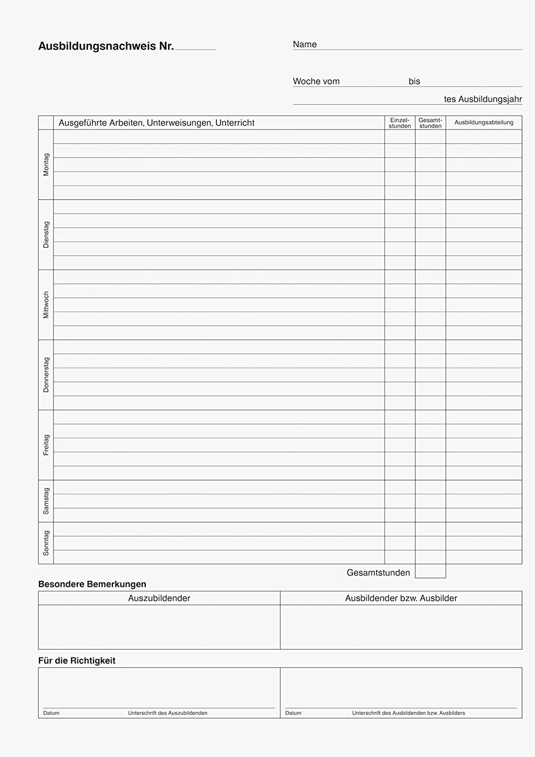 Brunnen Training Certificate A4 Blank 28 Pages White - Image 4