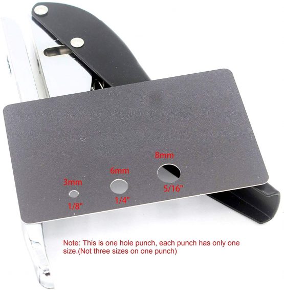 LoongGate Heavy Duty Puncher,Single Round Hole Puncher Hand held Tool for ID Cards PVC Sheet Badge Photos Tags (3mm(1/8'')) - Image 3