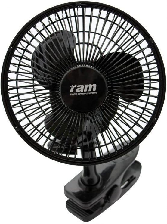 Ram 08-355-273 150mm 6-inch 15w Clip-on Fan Black