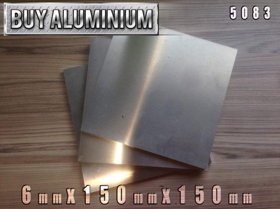 6mm Aluminium plate sheet - Grade 5083 (100mm x 100mm) - Image 3