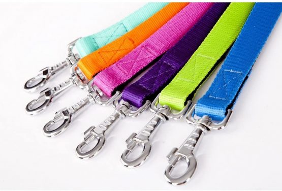 Dingo Dog Leash Blue with Black Contrast Handmade with Adjustment 14671 - Image 2