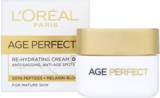 L'Oreal Age Perfect Rehydrating Anti Ageing Day Cream, Face Cream for Mature Skin 50 ml