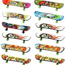 INTVN Mini Skateboard Toy, Finger Skateboards,Fingerboard Skate Park Boy Kid Children Gift (Random Color) 12pcs