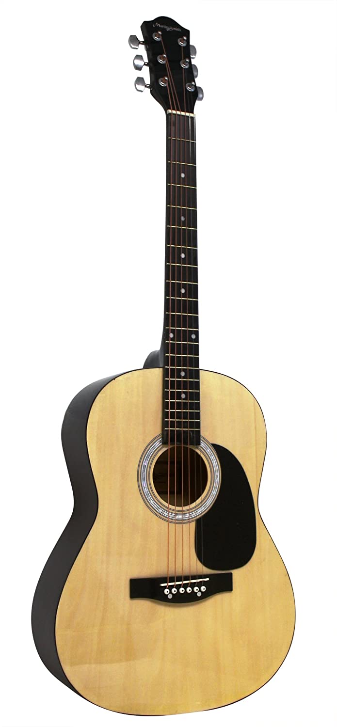 Martin Smith Full-Size Acoustic Guitar with Strap, Spare Strings & Lessons, Natural, Acoustic Guitar Pack - Image 2