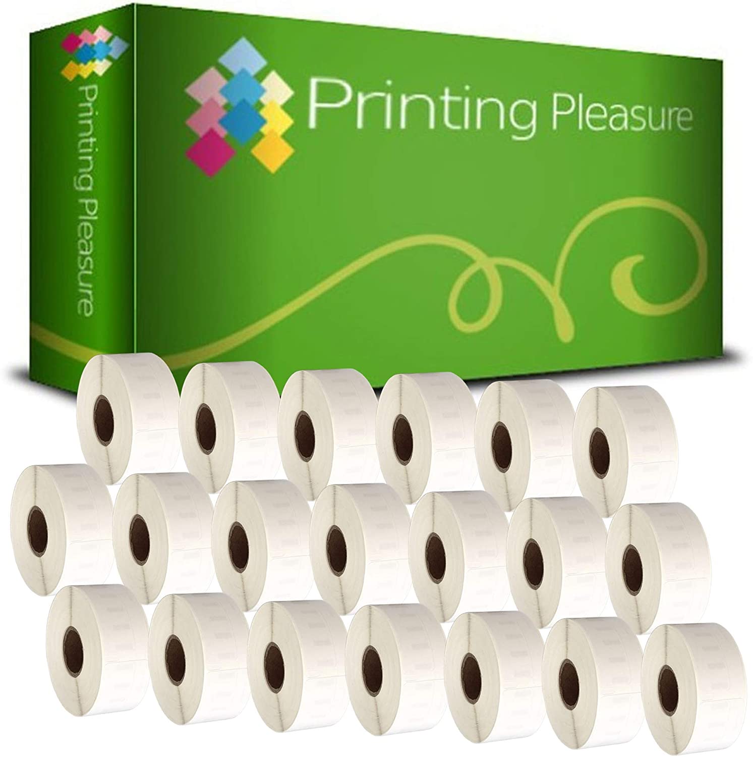 Printing Pleasure 20x Compatible with Seiko 11355 19mm x 51mm White Address Labels Rolls (500 Labels per Roll) for LabelWriter 4XL 450 400 330 320 310 Twin Turbo Duo Seiko SLP 450 440 430