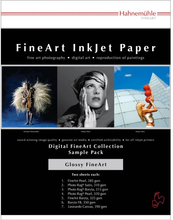 Hahnemühle Gloss Fine Art Inkjet paper sample pack