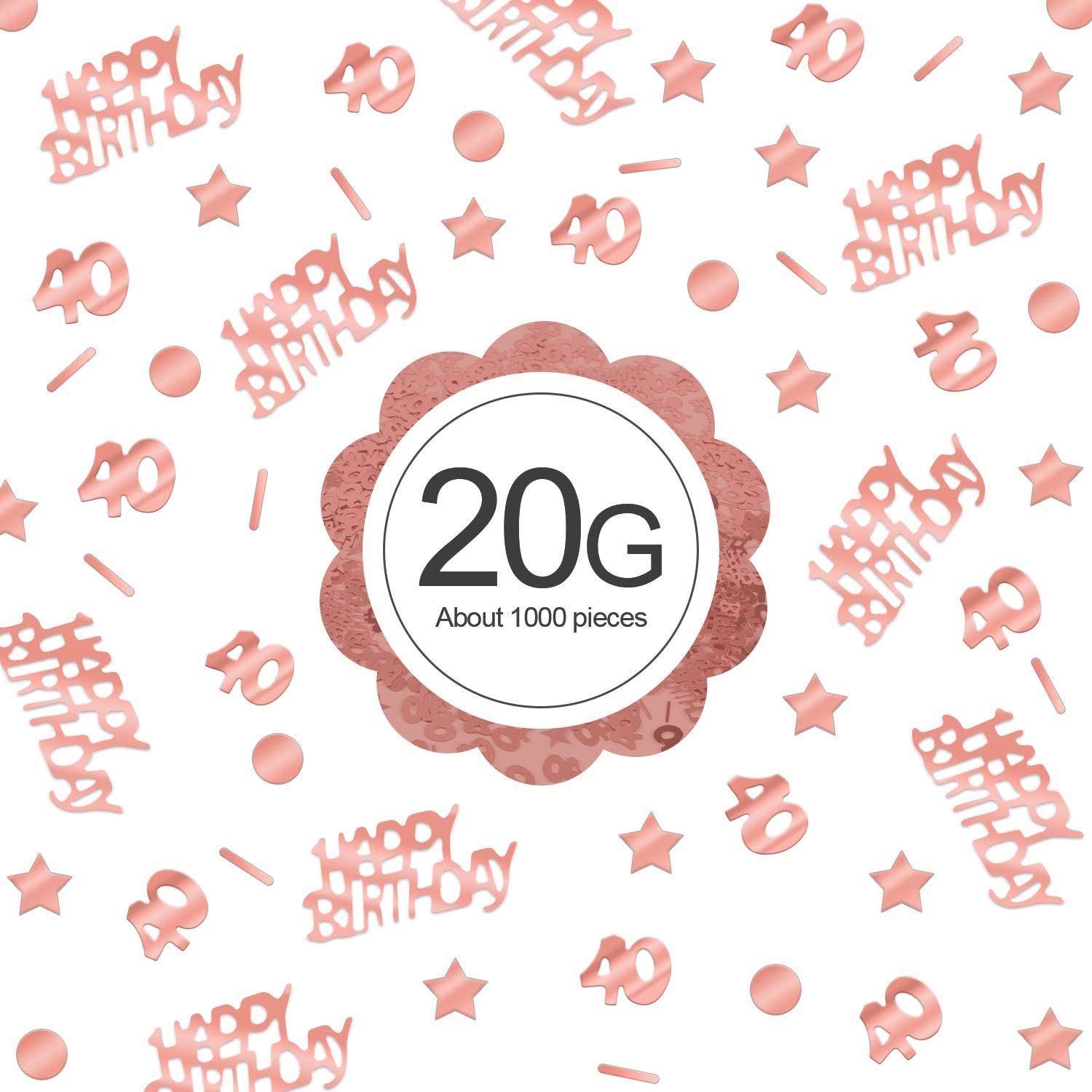 HOWAF Rose Gold Birthday Party Decorations - Image 4