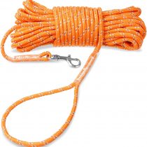 Joytale Long Training Lead for Dogs, 5M Reflective Dog Tie Out, Recall Nylon Rope Line for Small and Puppy Dog, Orange