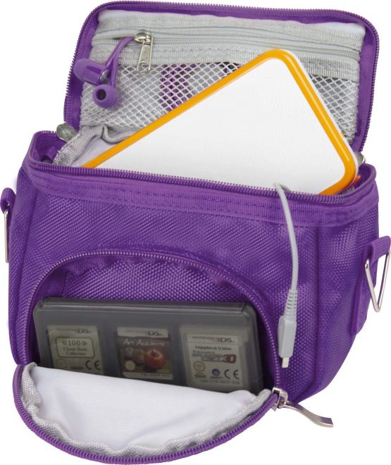 2dsxl XL, DS Lite DSI XL 2ds 3ds 3ds XL Orzly Carry Case with additional pockets for DS Mains charger. Designed to fit all handhelds from Nintendo to offer protection and style - Purple