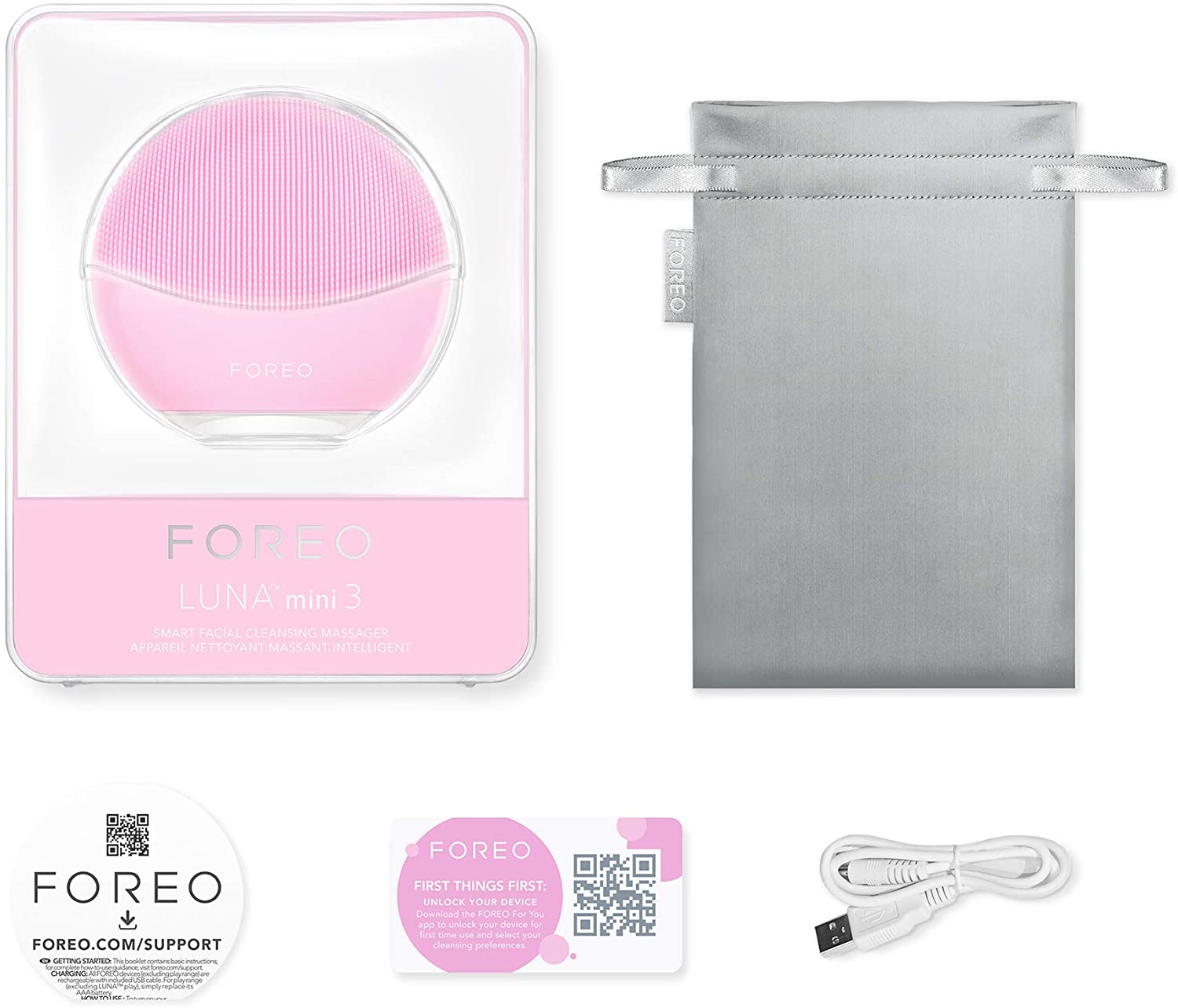 Foreo Luna Mini 3 Facial Cleansing Brush, Pearl Pink, 1 Stück (1er Pack) - Image 3