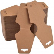 100 Pieces Necklace Display Cards Blank Necklace Card Holder Kraft Paper Jewelry Display Hanging Cards for Necklaces, Bracelets, Jewelry Hang Tags, 4.7 x 2 Inches