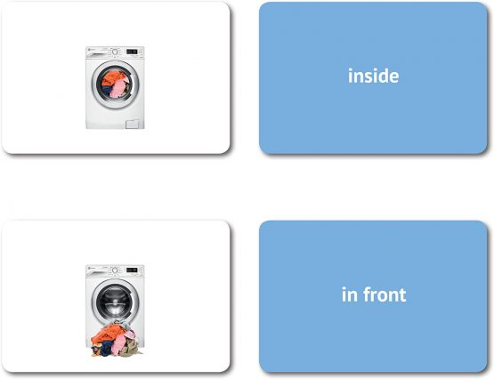 Picture My Picture Prepositions Flash Cards | 40 Positional Language Development Educational Photo Cards | Speech Therapy Materials, ESL Materials - Image 4