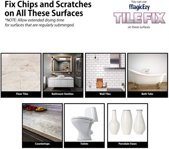 MagicEzy Tile Fix - (Beige) - Professionally and Easily Touch-Up Cracks Less Than 1 mm on Your Floor and Wall Tiles, Porcelain and Ceramic Surfaces - Image 3