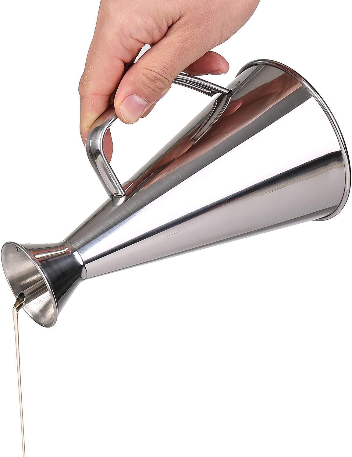 Olietta Oil Dispenser Stainless Steel Non Drip Leak Proof No Mess Olive Oil & Vinegar Pourer & Kitchen Drizzler Bottle 500ML 0.5 Litre Great for Pouring & Drizzling Easy to Clean & Leakproof