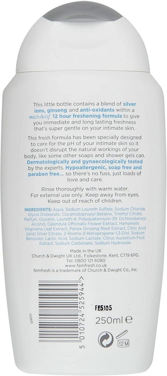 Femfresh - Ultimate Care Active Fresh Wash - with ginseng extract & antioxidants - pH-balanced - 250ml - Pack of 3 - Image 2