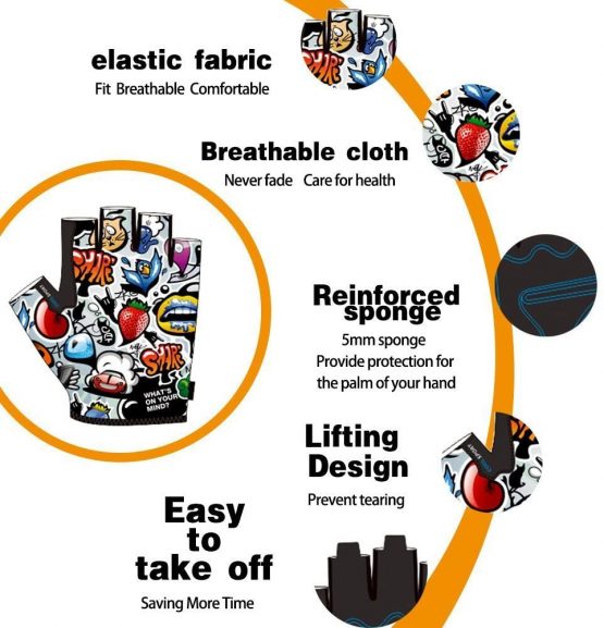 Cycling Gloves Kids for Boys Girls Age 4 5 6 7 8 9 10 11 12, Soft Comfortable Durable, Safety, Hand Protection (Size: XS for Age 4~8) - Image 3