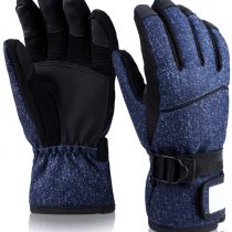 THome Child Winter Gloves, Kids Ski Gloves Waterproof Windproof Warm Gloves for Skiing Cycling Winter Boys Girls Aged 6-8T