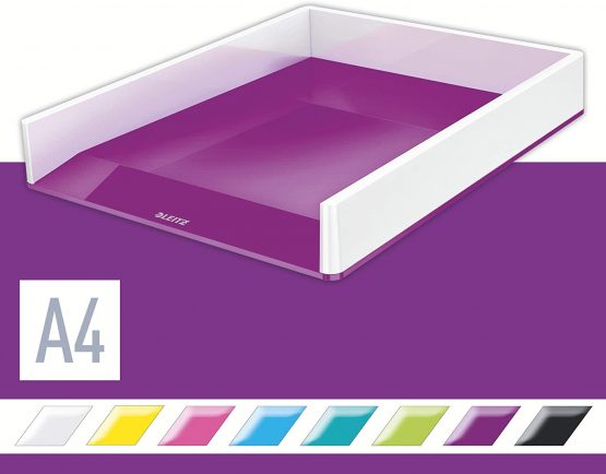 Leitz WOW Letter Tray Dual Colour, Purple