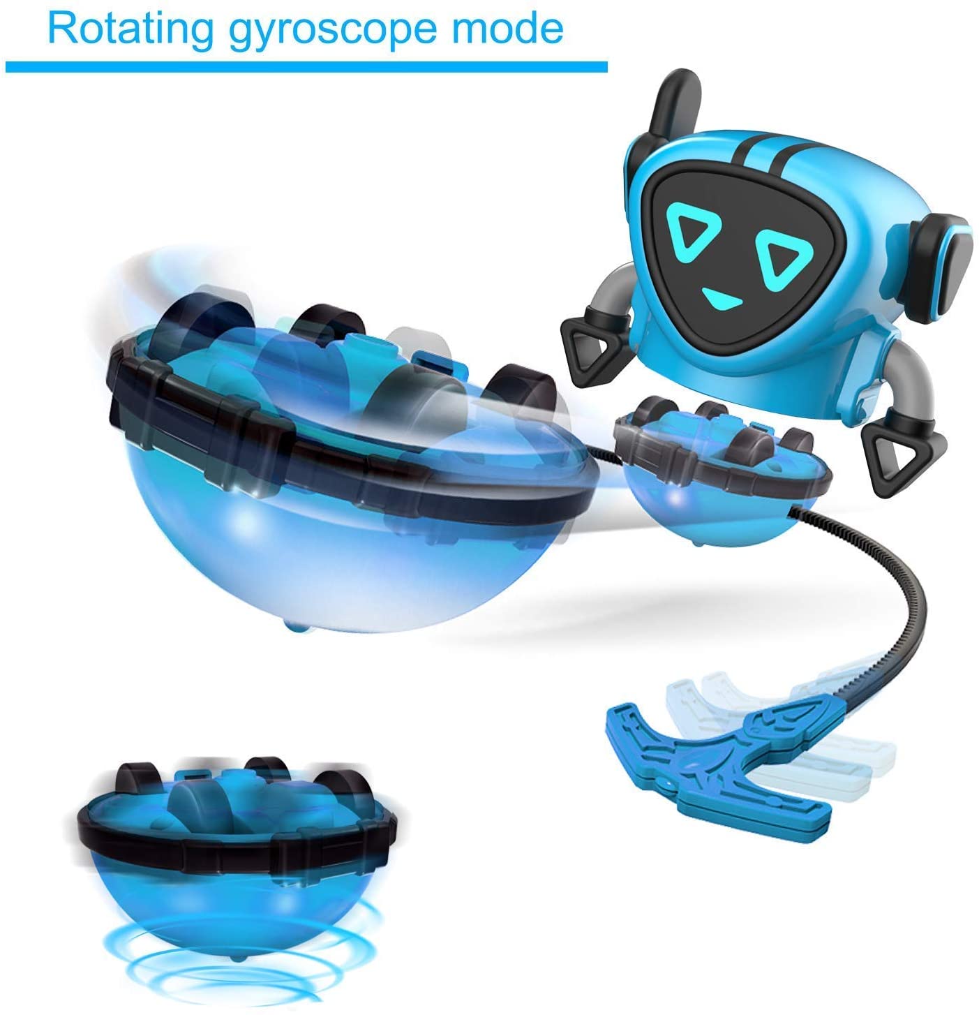 EARSOON Novelty Game Spinning Top Small Gyro Robot Battle Gyro Pull