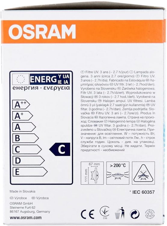 Osram 41850 WFL 100 W Halogen Bulb, Warm White - Image 4