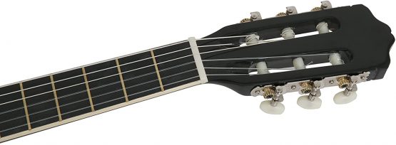NAVARRA NV14PK Classical Guitar STARTER PACK 3/4 black with cream-colored binding - Image 4